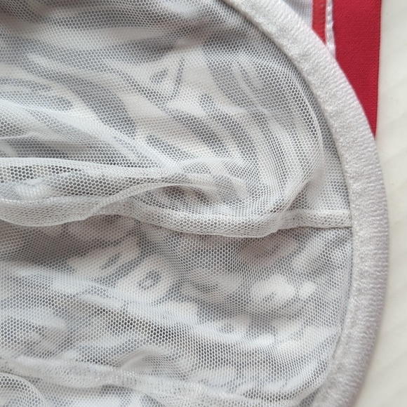 Cacique Underwire Unlined High Apex Plunge Bra 38F Wild Animal Print Red Black - Picture 16 of 16